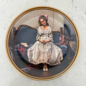 Norman Rockwell Collector Plate - Waiting at the Dance - 1983